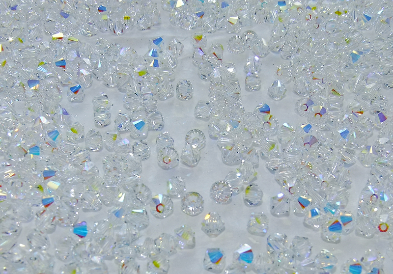 Swarovski Crystal Sample CGS011 (5328 XILION Bicone Crystal AB)